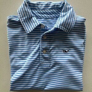 Vineyard Vines Kids Blue Striped Polo Shirt
